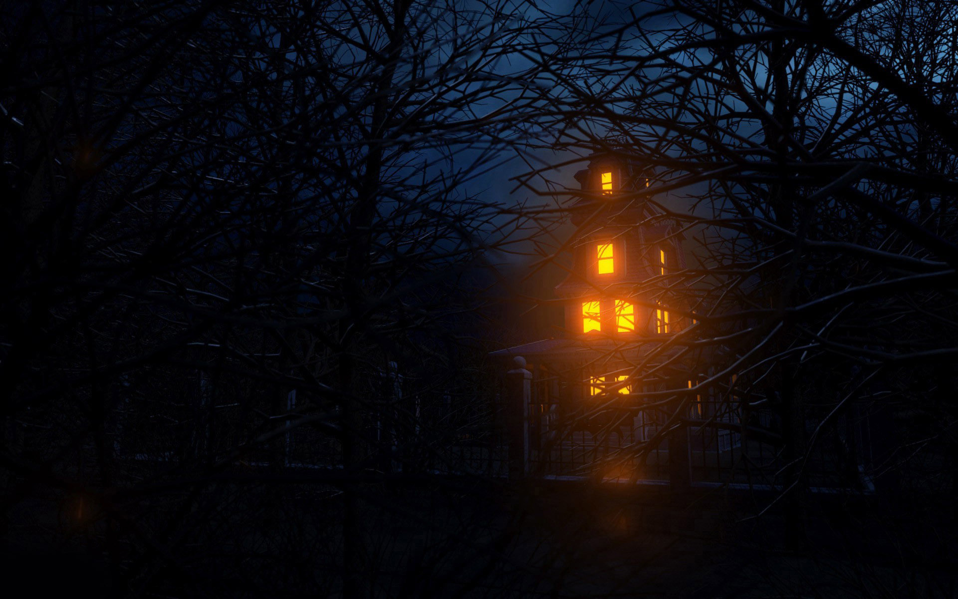 유령의 집 라이브 배경 화면,하늘,빛,어둠,밤,분위기