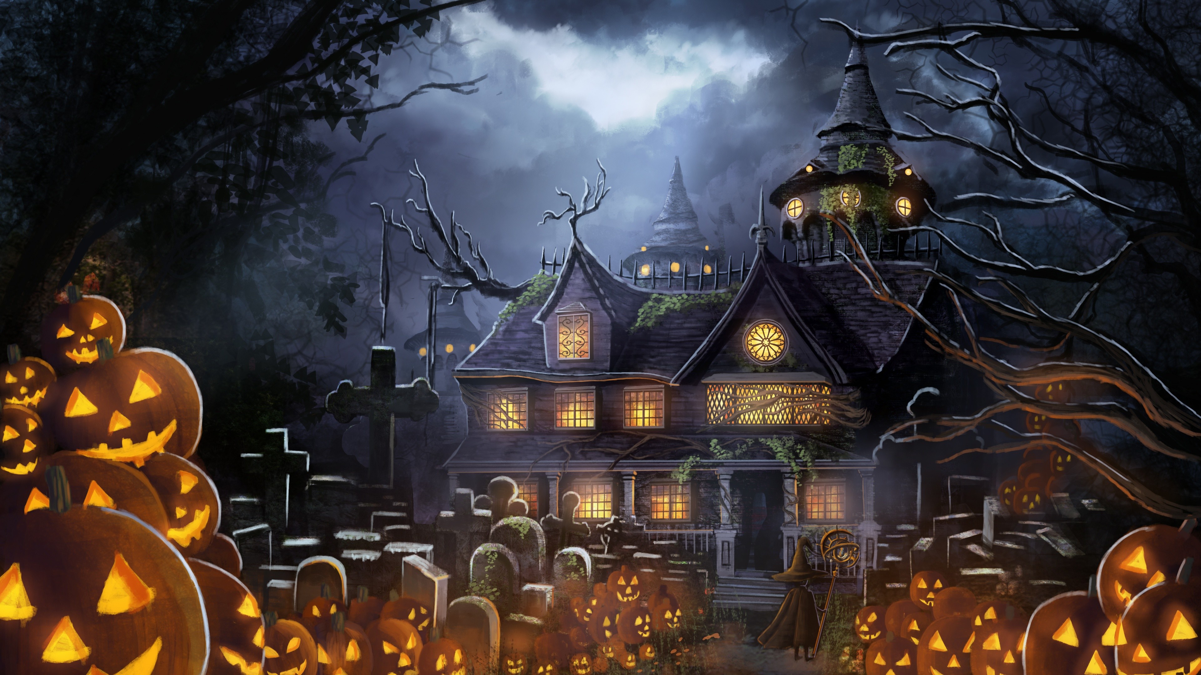 tapeten de halloween,mitternacht,himmel,nacht,action adventure spiel,dunkelheit