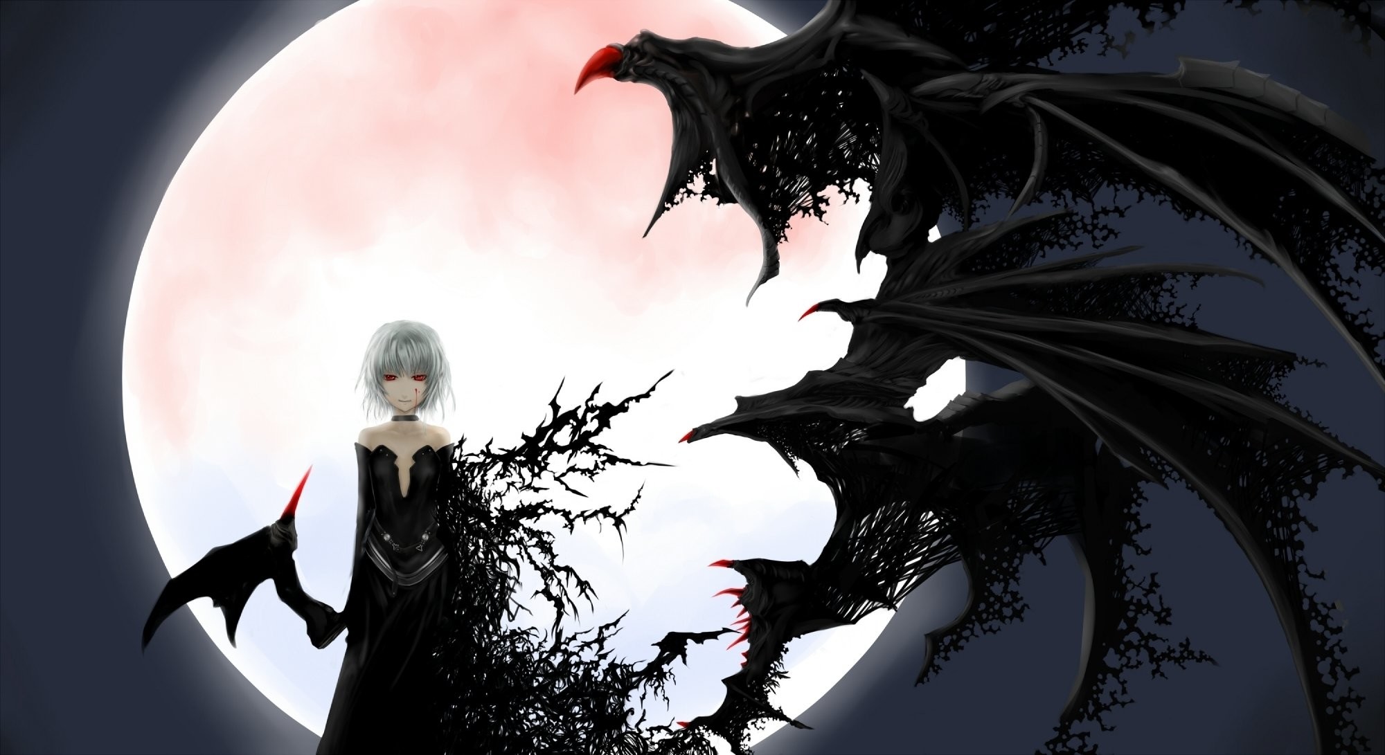 anime horror wallpaper,cg artwork,anime,illustration,black hair,fictional character