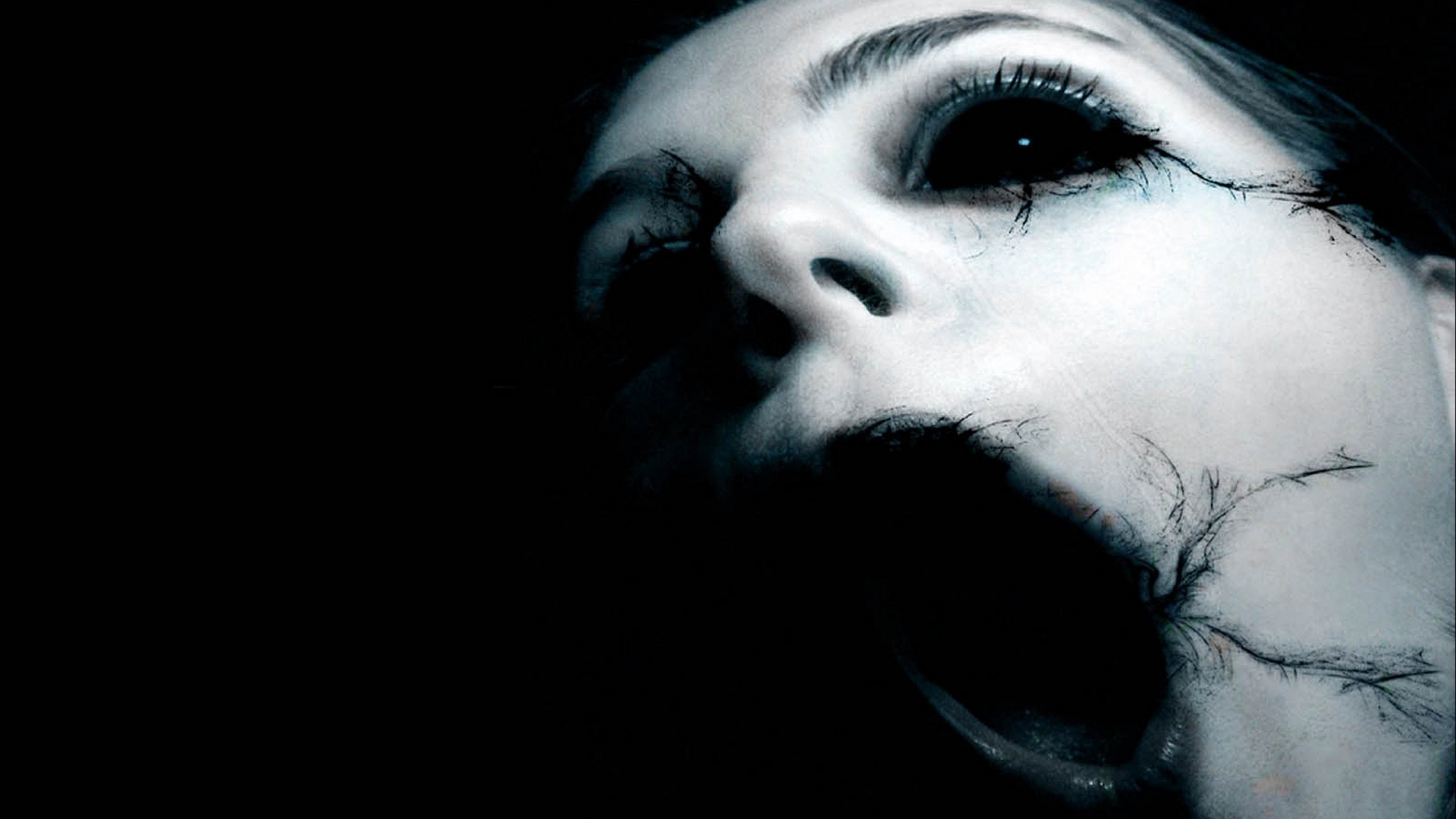 dark scary wallpaper,face,black,nose,lip,eyebrow