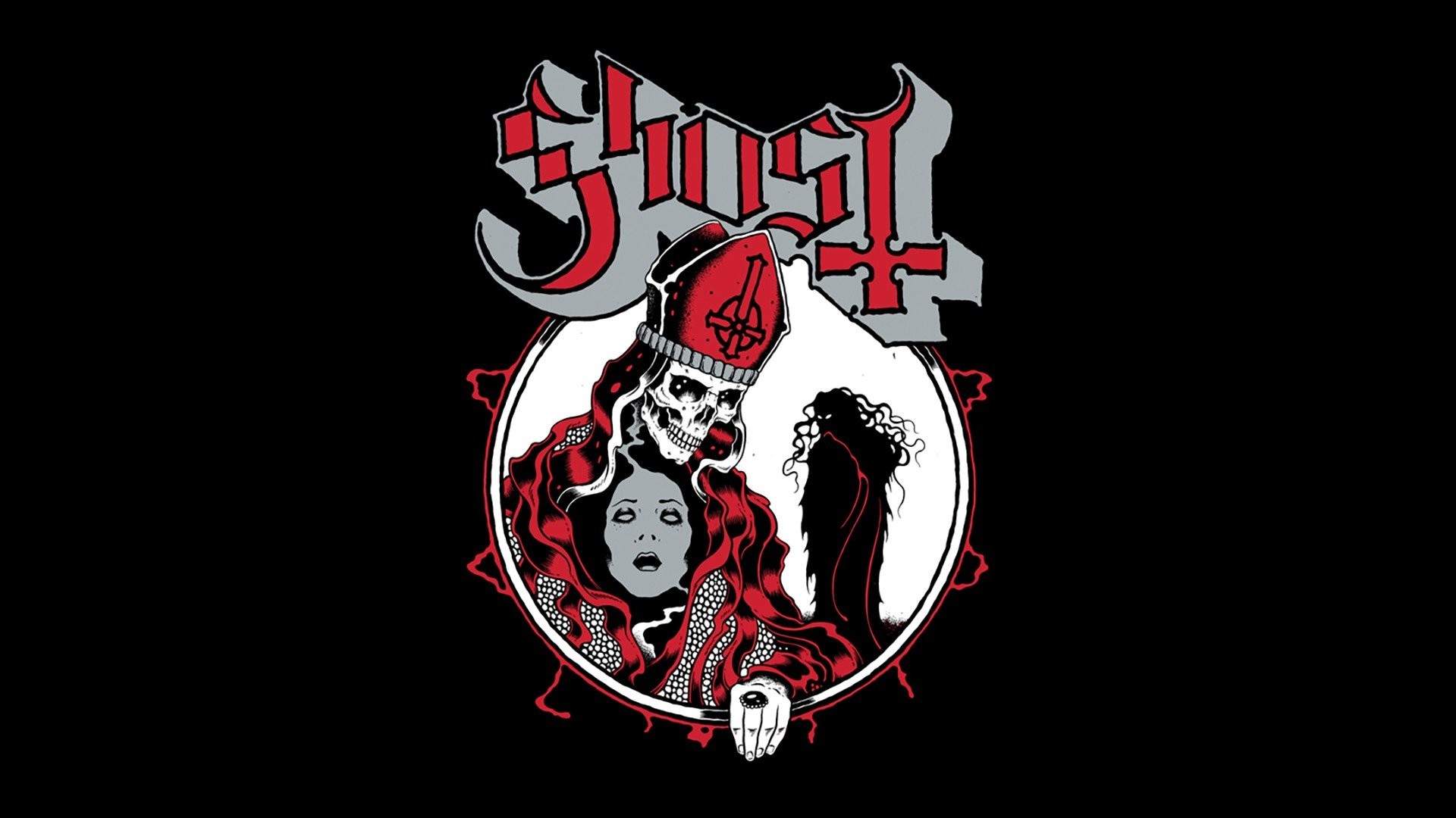 ghost band wallpaper,logo,font,graphic design,illustration,graphics