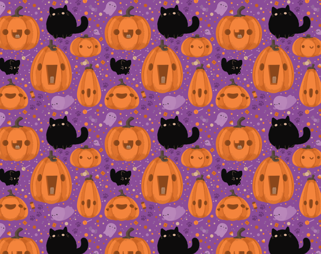ハロウィーン壁紙tumblr,オレンジ,かぼちゃ,パターン,紫の,設計