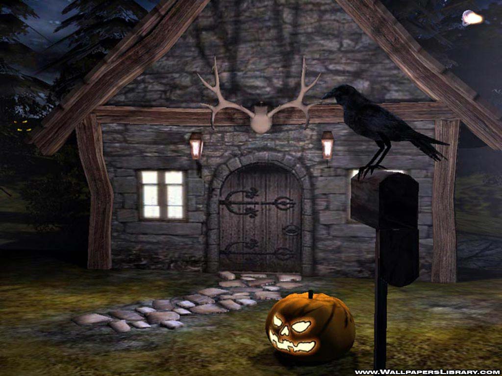 scary moving wallpapers,adventure game,crow like bird,building,raven,house