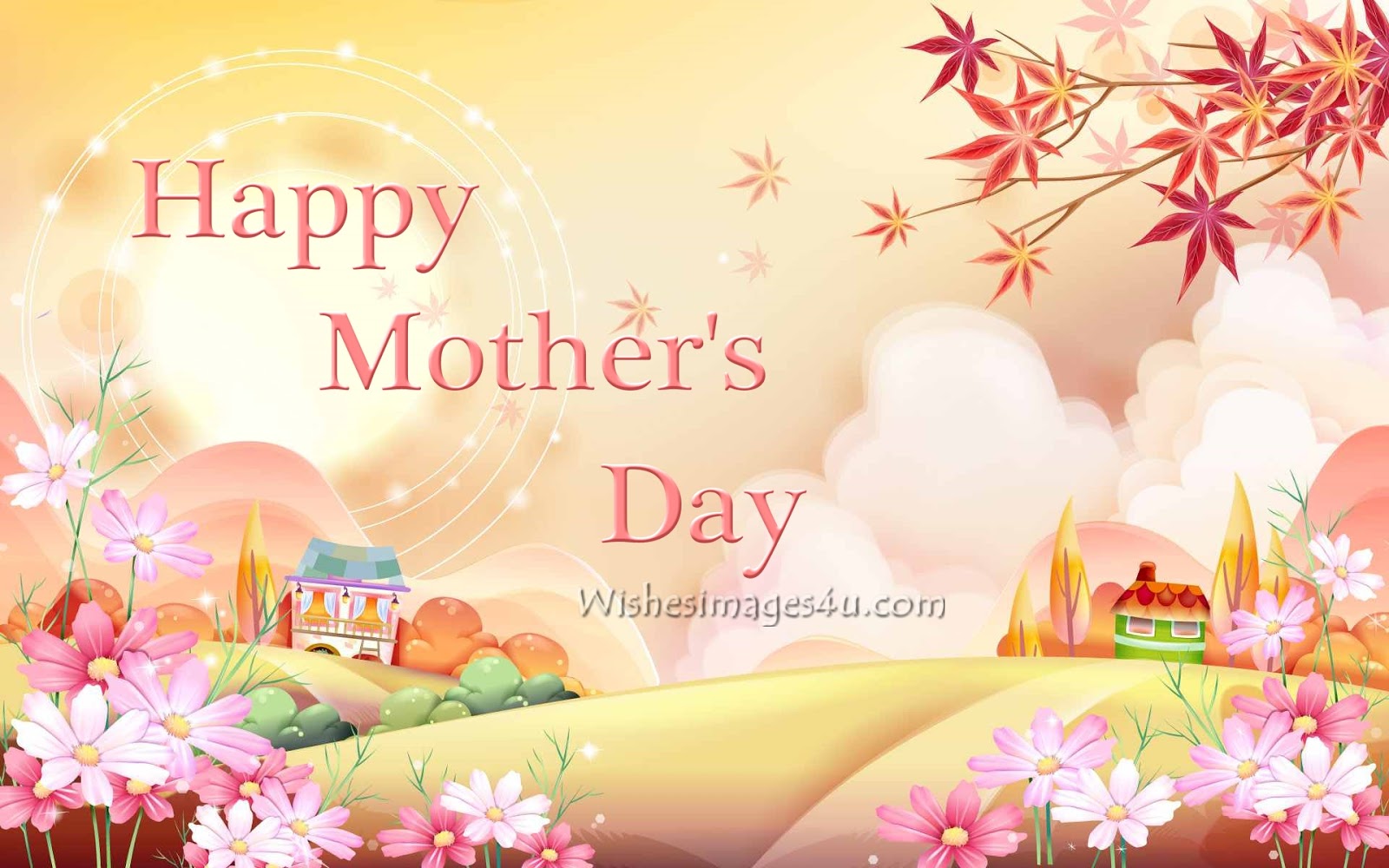happy mothers day hd wallpaper,text,pink,spring,font,greeting