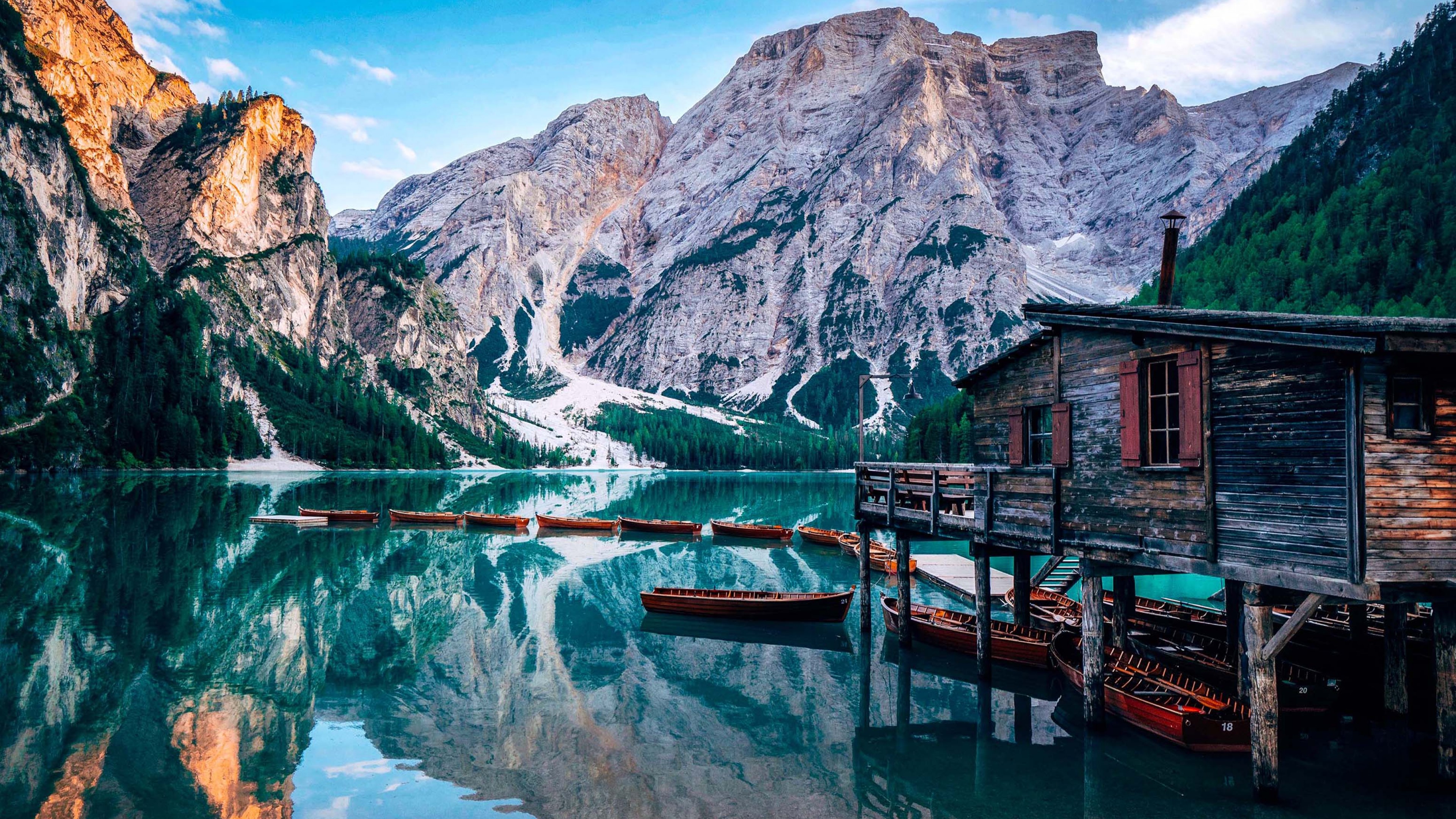 壁紙イタリア,自然の風景,自然,山,反射,水