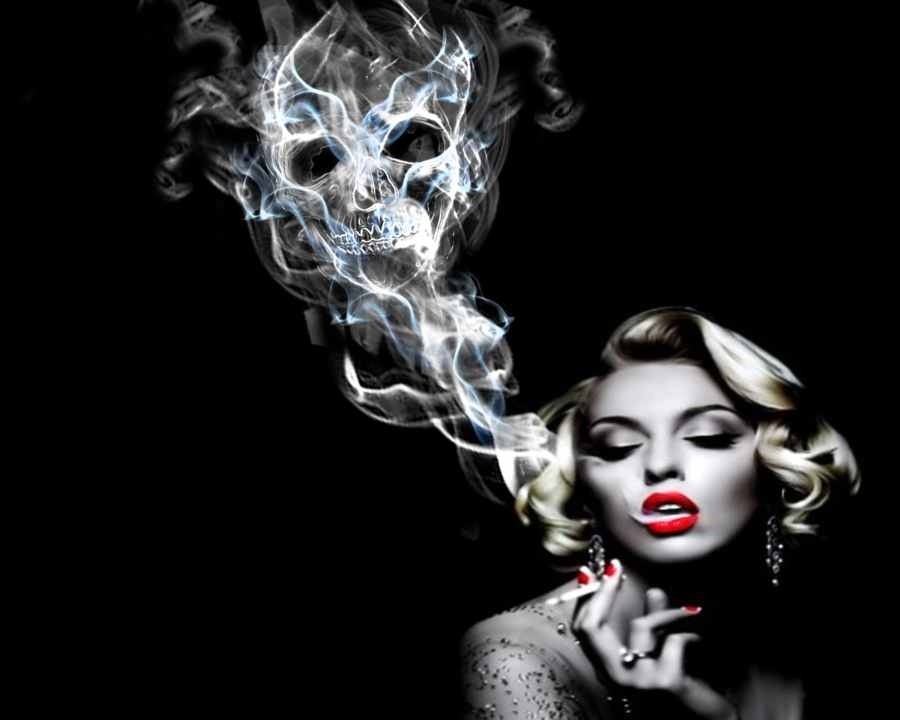 喫煙頭蓋骨ライブ壁紙,喫煙,煙,闇,写真撮影,フラッシュ写真