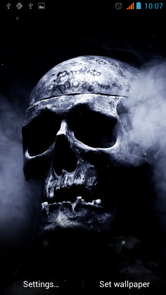 smoking skull live wallpaper,skull,darkness,jaw,photography,eyewear