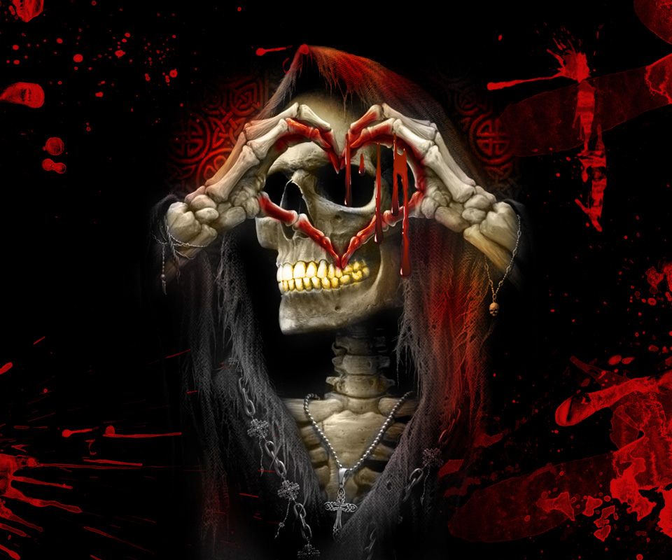 death skull wallpaper,demon,fictional character,supervillain,darkness,illustration