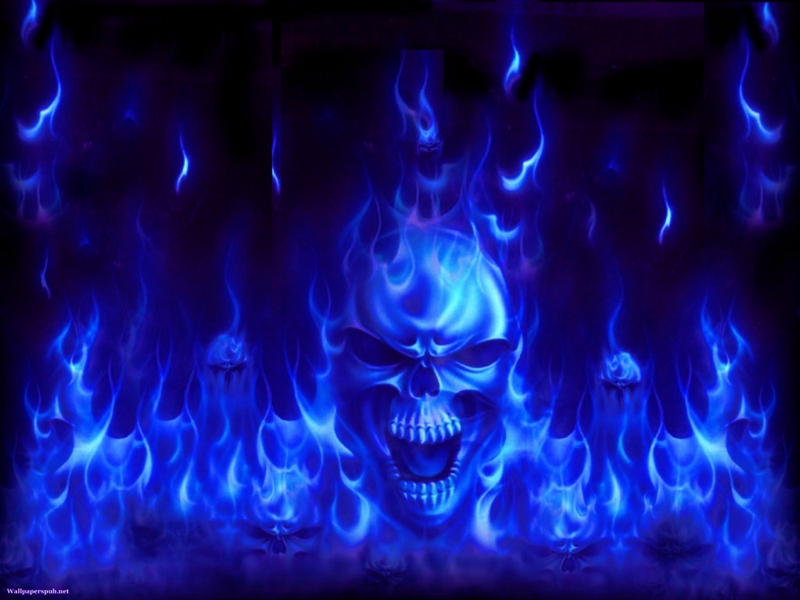 blue flaming skull wallpaper,blue,water,electric blue,light,cobalt blue