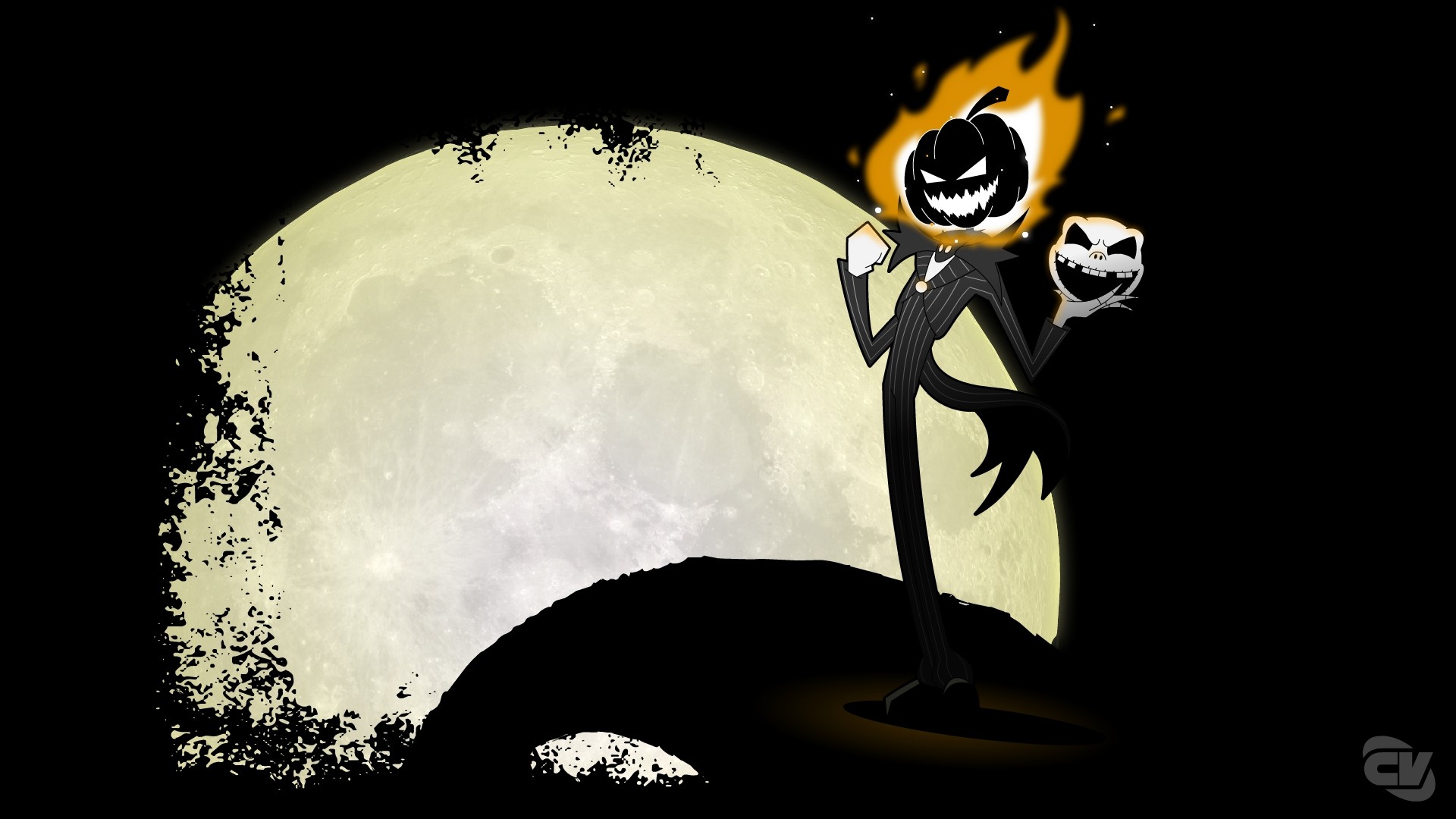 jack esqueleto fondo de pantalla,dibujos animados,ilustración,oscuridad,diseño gráfico,personaje de ficción