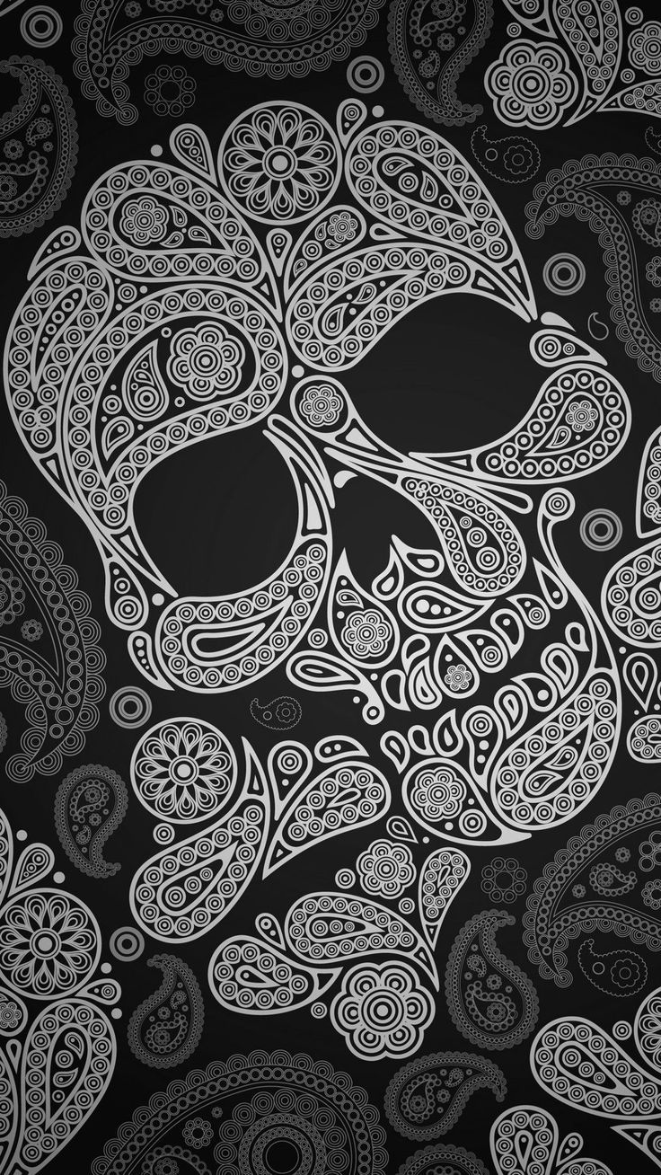 skull wallpaper phone,drawing,pattern,illustration,visual arts,design