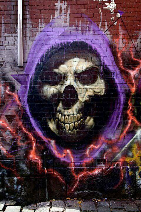 落書きの頭蓋骨の壁紙,紫の,頭蓋骨,落書き,ストリートアート,アート