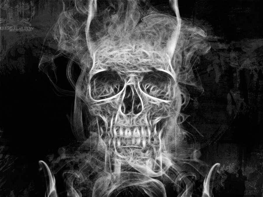 smoking skull wallpaper,skull,bone,smoke,jaw,photography