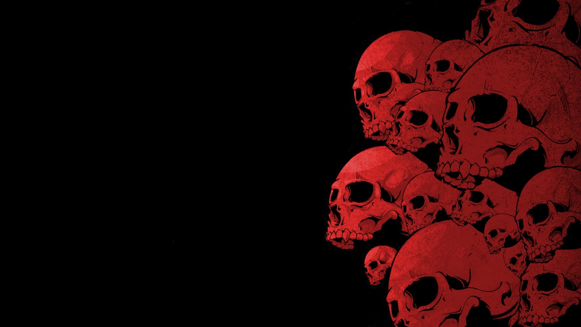 赤い頭蓋骨の壁紙,赤,頭蓋骨,骨,図,グラフィックス