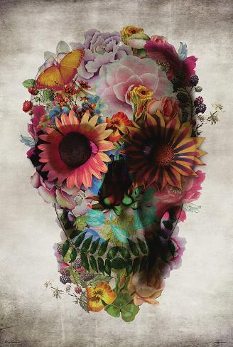 skull and flower wallpaper,flower,cut flowers,pink,floral design,plant