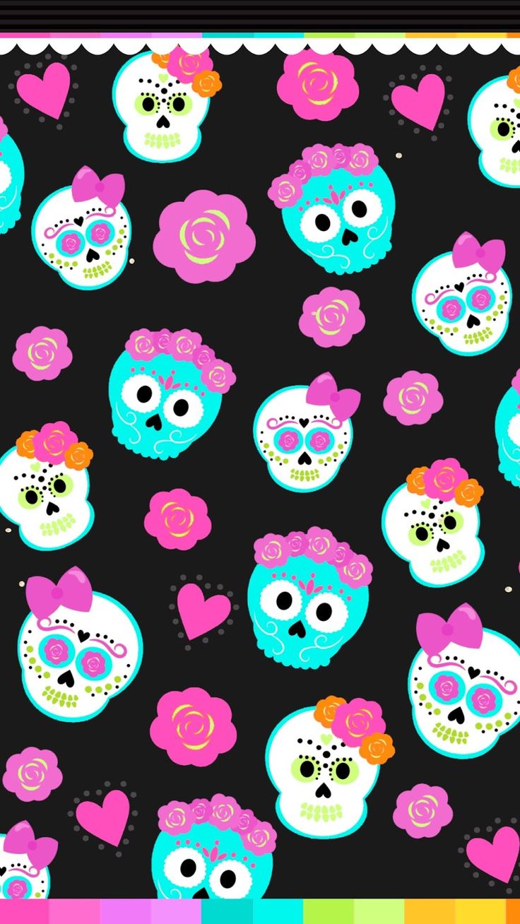 sugar skull wallpaper for walls,pink,pattern,design,textile,skull