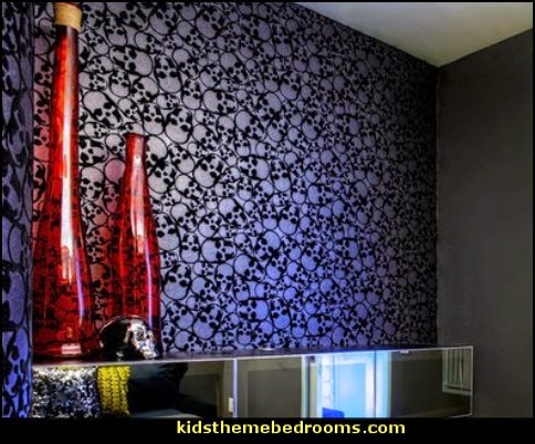 papel tapiz de calavera para dormitorio,pared,habitación,fondo de pantalla,diseño de interiores,diseño