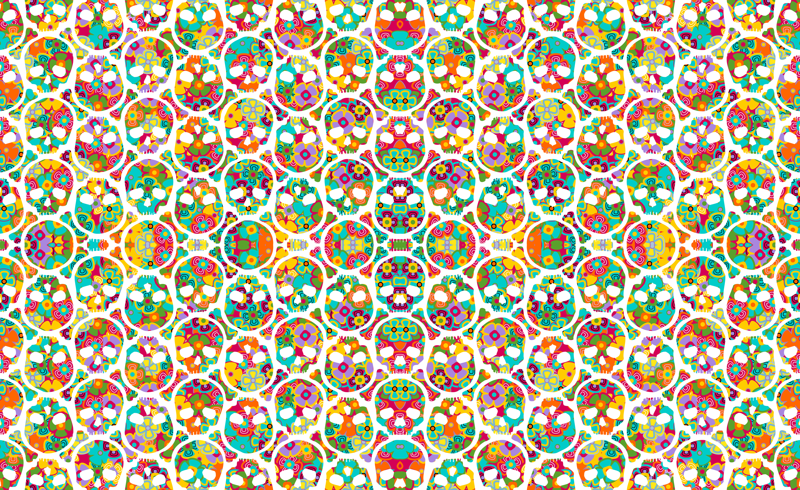 sugar skull wallpaper for walls,pattern,design,symmetry,visual arts