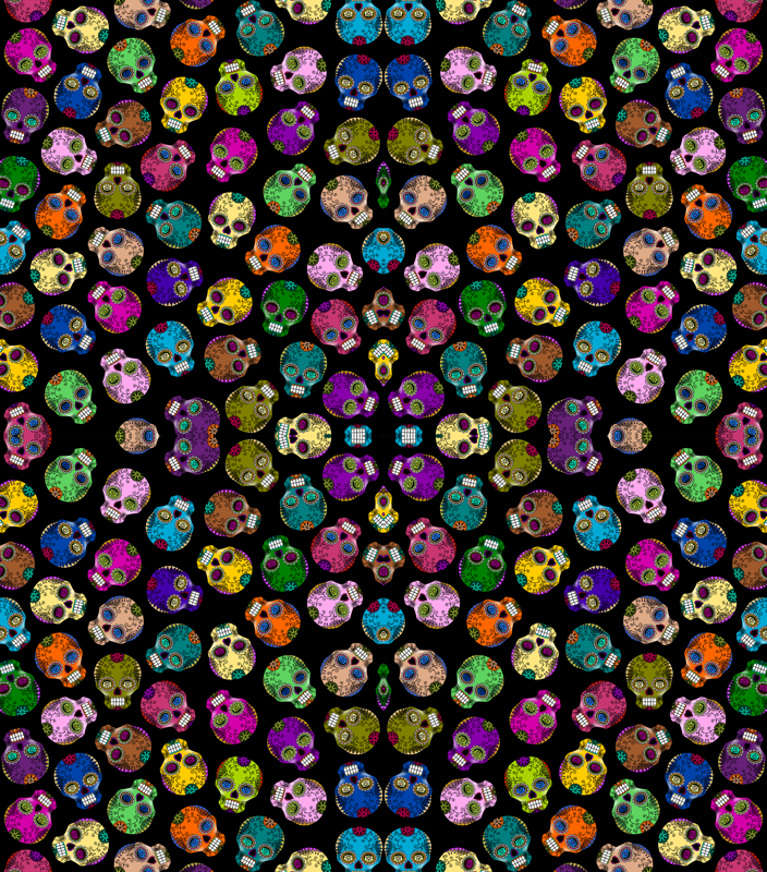 sugar skull wallpaper for walls,pattern,design,psychedelic art,visual arts,circle