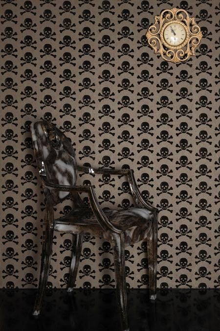 skull wallpaper for walls,brown,wall,pattern,interior design,wallpaper