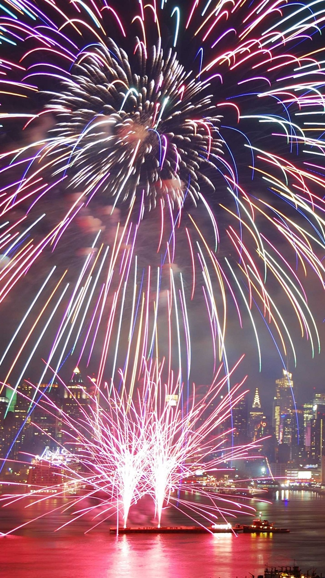 4 di carta da parati luglio,fuochi d'artificio,natura,capodanno,viola,mezzanotte