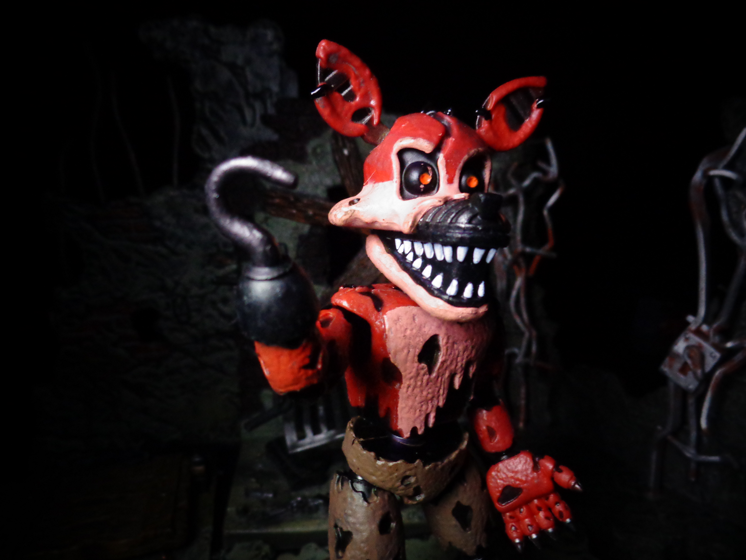 cinco noches en freddys foxy wallpaper,figura de acción,juguete,personaje de ficción,demonio,figurilla