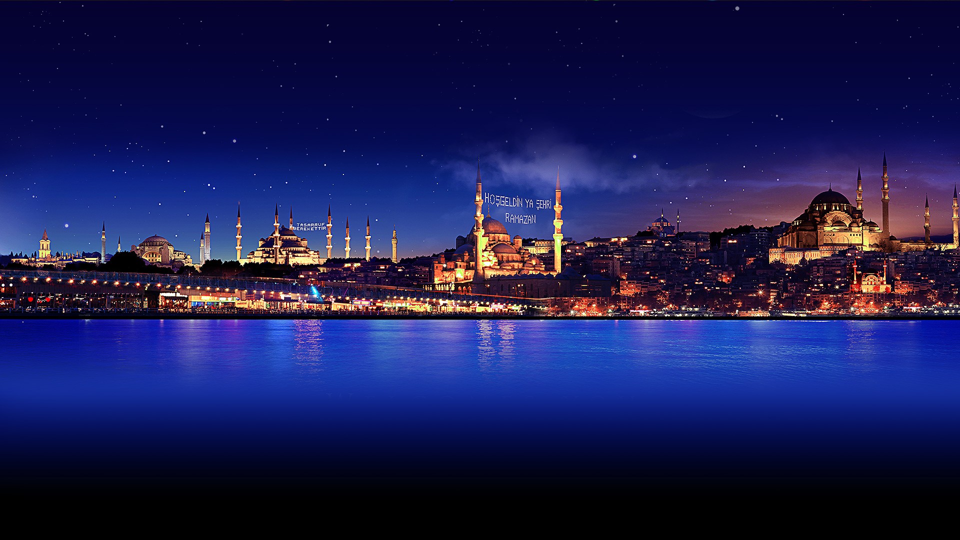 istanbul wallpaper hd,cielo,notte,città,paesaggio urbano,riflessione