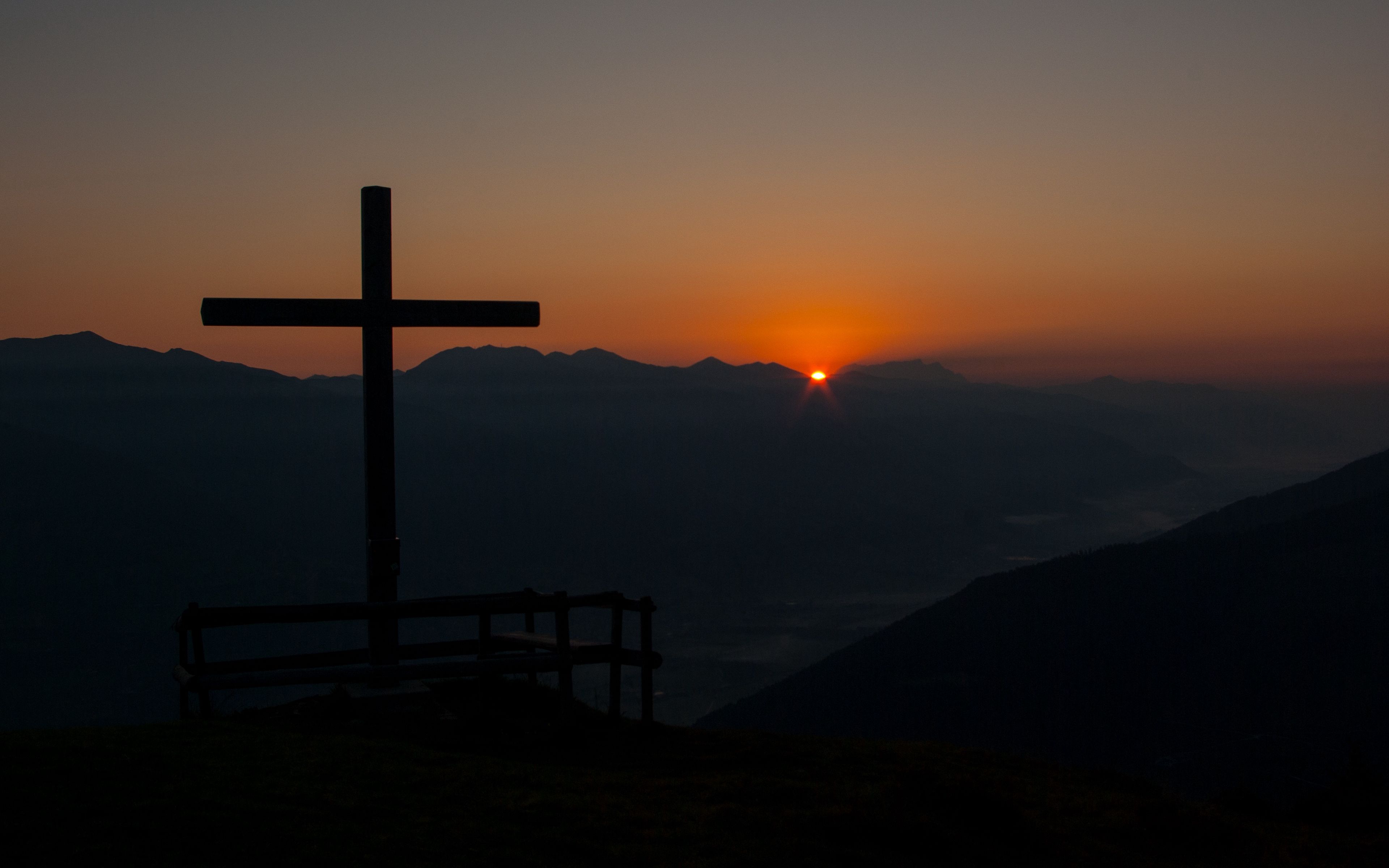 fe fondo de pantalla hd,cielo,puesta de sol,amanecer,cruzar,montaña