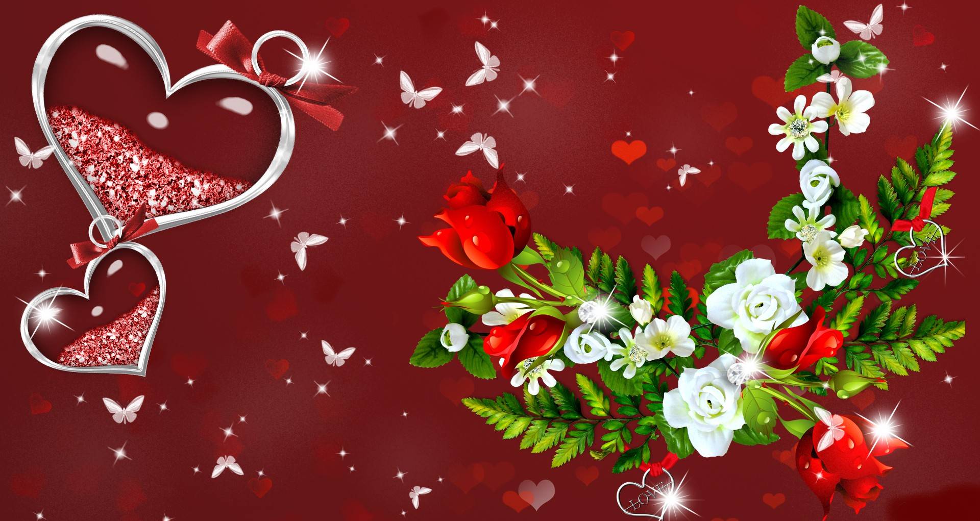 love hard wallpaper,red,valentine's day,heart,flower,plant
