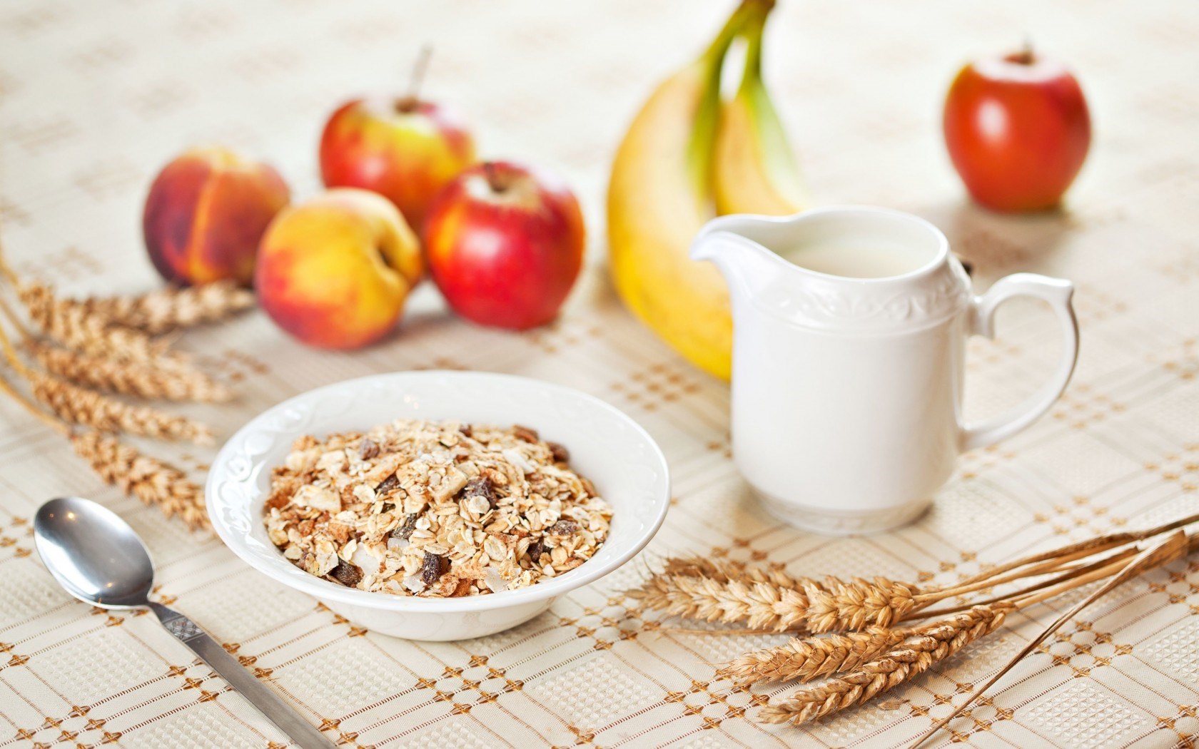 朝食の壁紙,食物,朝食用シリアル,食事,朝ごはん,林檎