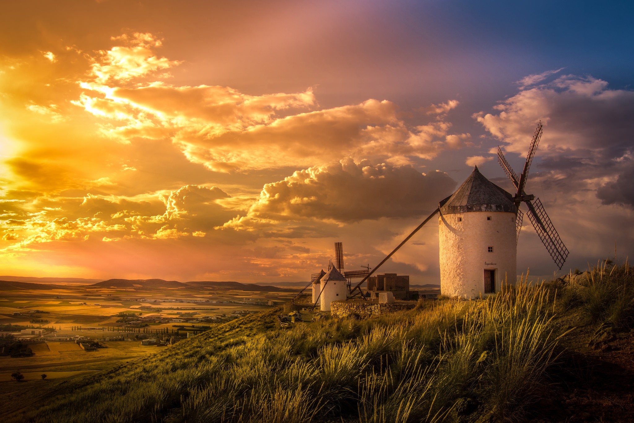 windmill wallpaper,windmill,sky,nature,natural landscape,prairie