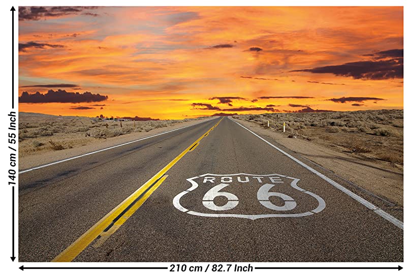 route 66 wallpaper,road,sky,asphalt,yellow,horizon