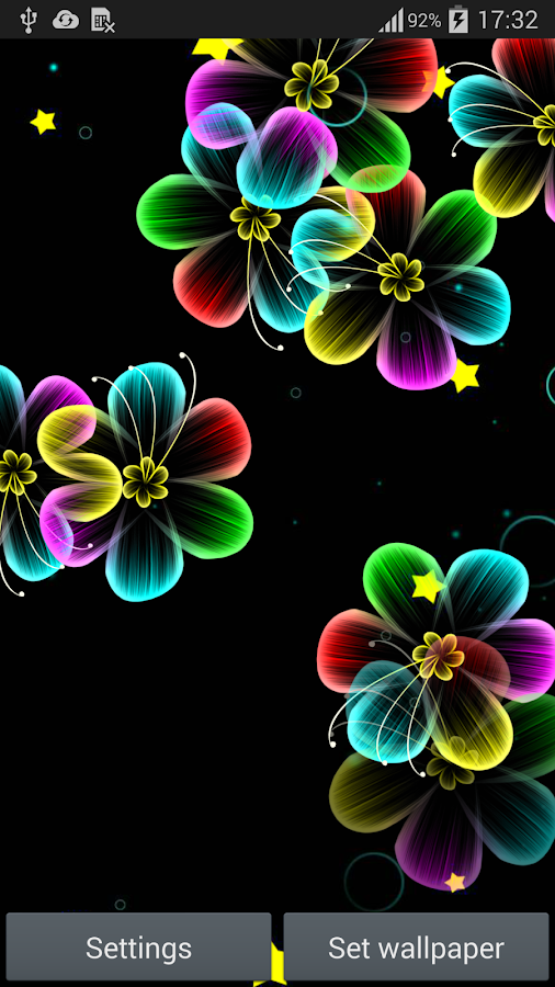 fleurs au néon live wallpaper,pétale,art fractal,violet,modèle,plante