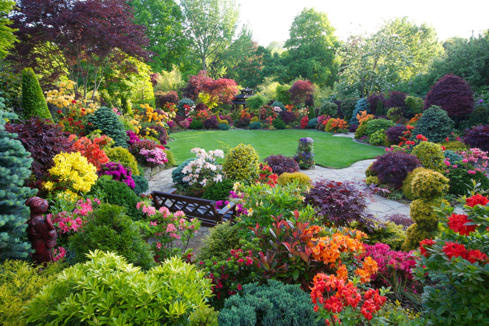 美しい庭の壁紙,庭園,自然,花,自然の風景,植物園