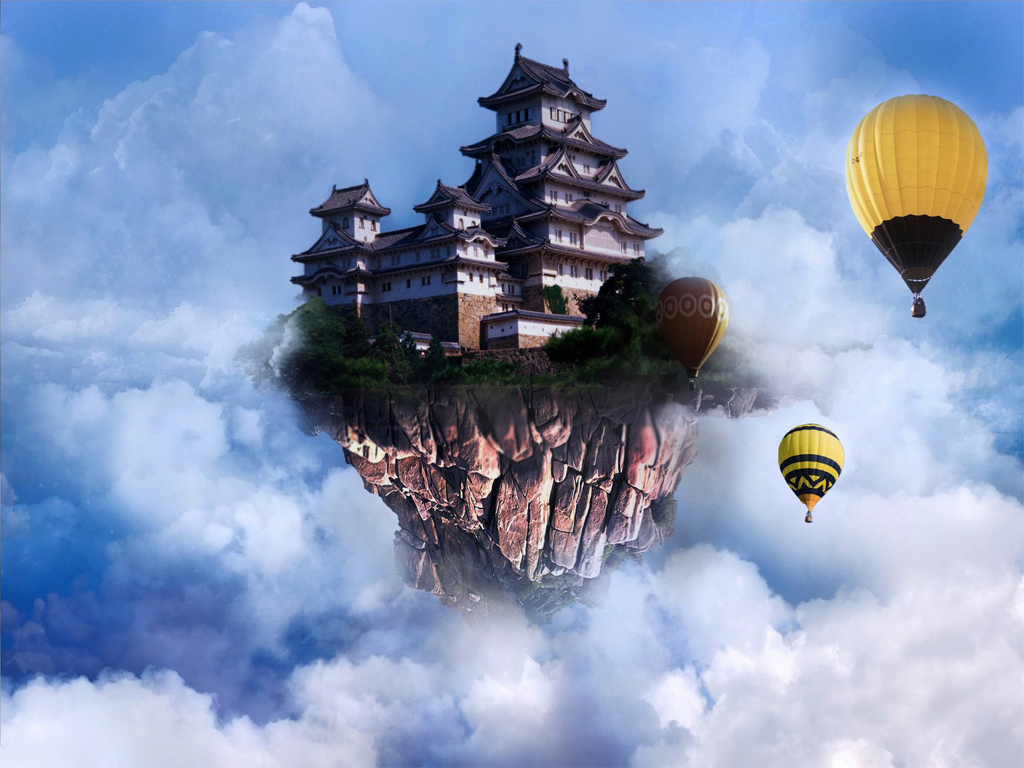floating wallpaper,hot air ballooning,hot air balloon,sky,cloud,air sports