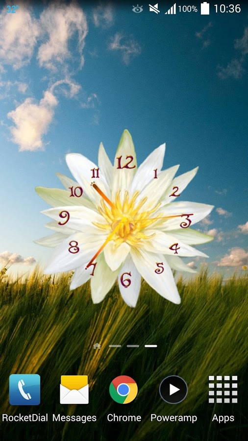 reloj de flores de pantalla en vivo,naturaleza,cielo,paisaje natural,flor,captura de pantalla