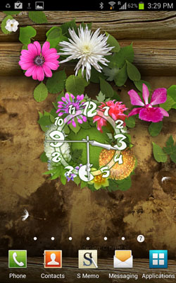 orologio floreale live wallpaper,fiore,pianta,petalo,fiore di campo,disegno floreale