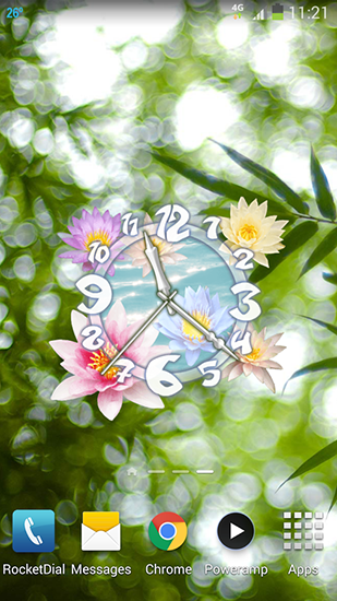 꽃 시계 라이브 배경 화면,봄,식물,꽃,야생화,꽃잎