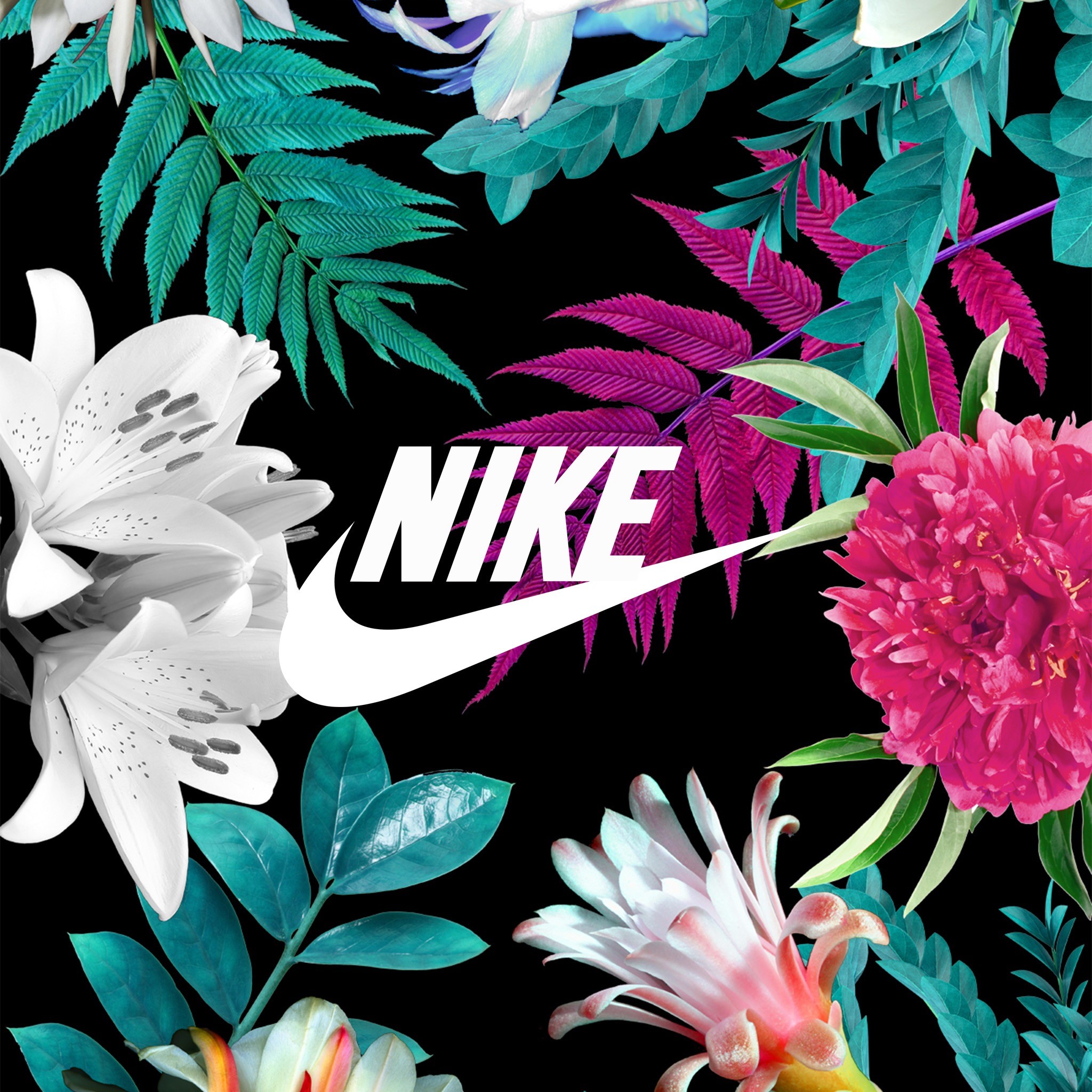 carta da parati floreale nike,fiore,rosa,modello,pianta,illustrazione