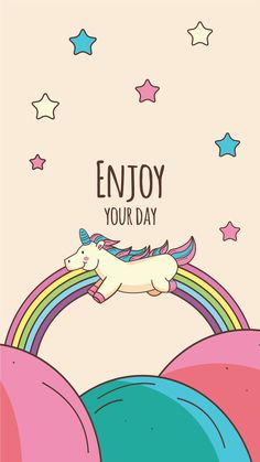 pastel unicorn wallpaper,cartoon,text,illustration,graphic design,font