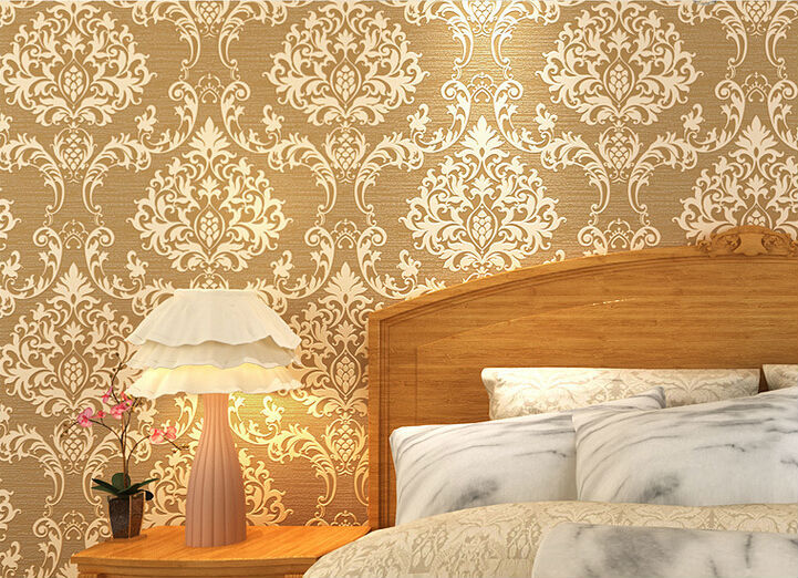 floral bedroom wallpaper,wallpaper,wall,room,interior design,brown