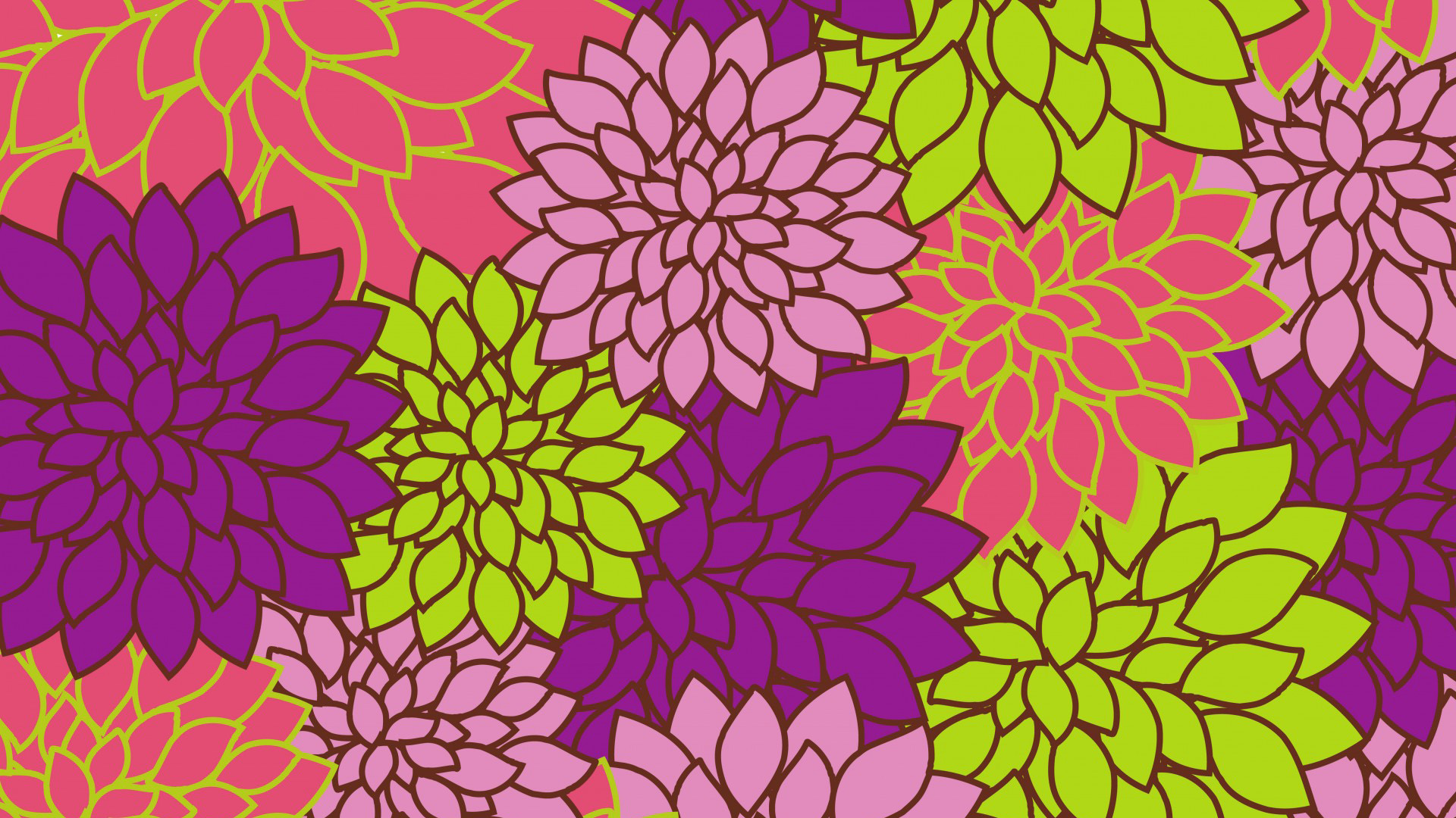 bright floral wallpaper,pattern,purple,leaf,floral design,pink