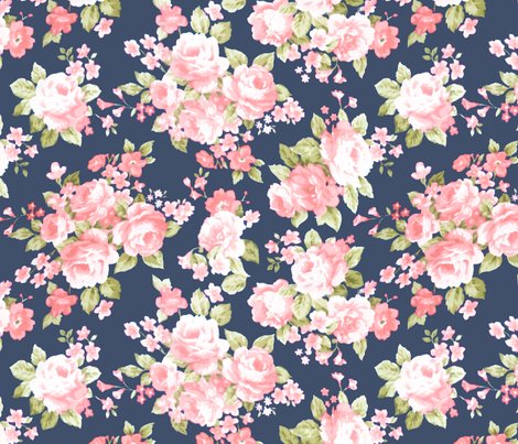 papel tapiz floral azul marino,rosado,modelo,flor,diseño floral,florecer