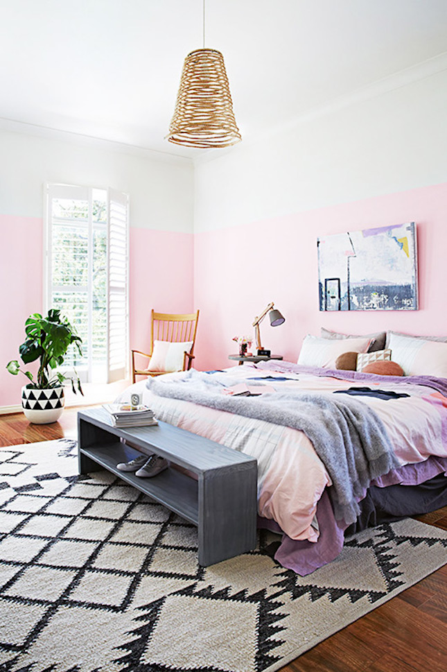 papel pintado en colores pastel para dormitorios,dormitorio,mueble,cama,habitación,diseño de interiores