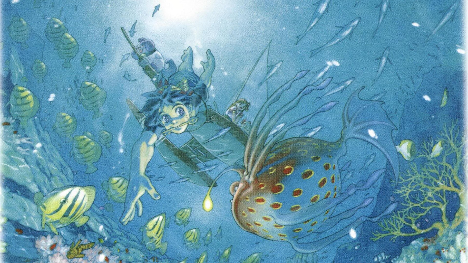 chrono cross wallpaper,marine biology,organism,underwater,illustration,fish
