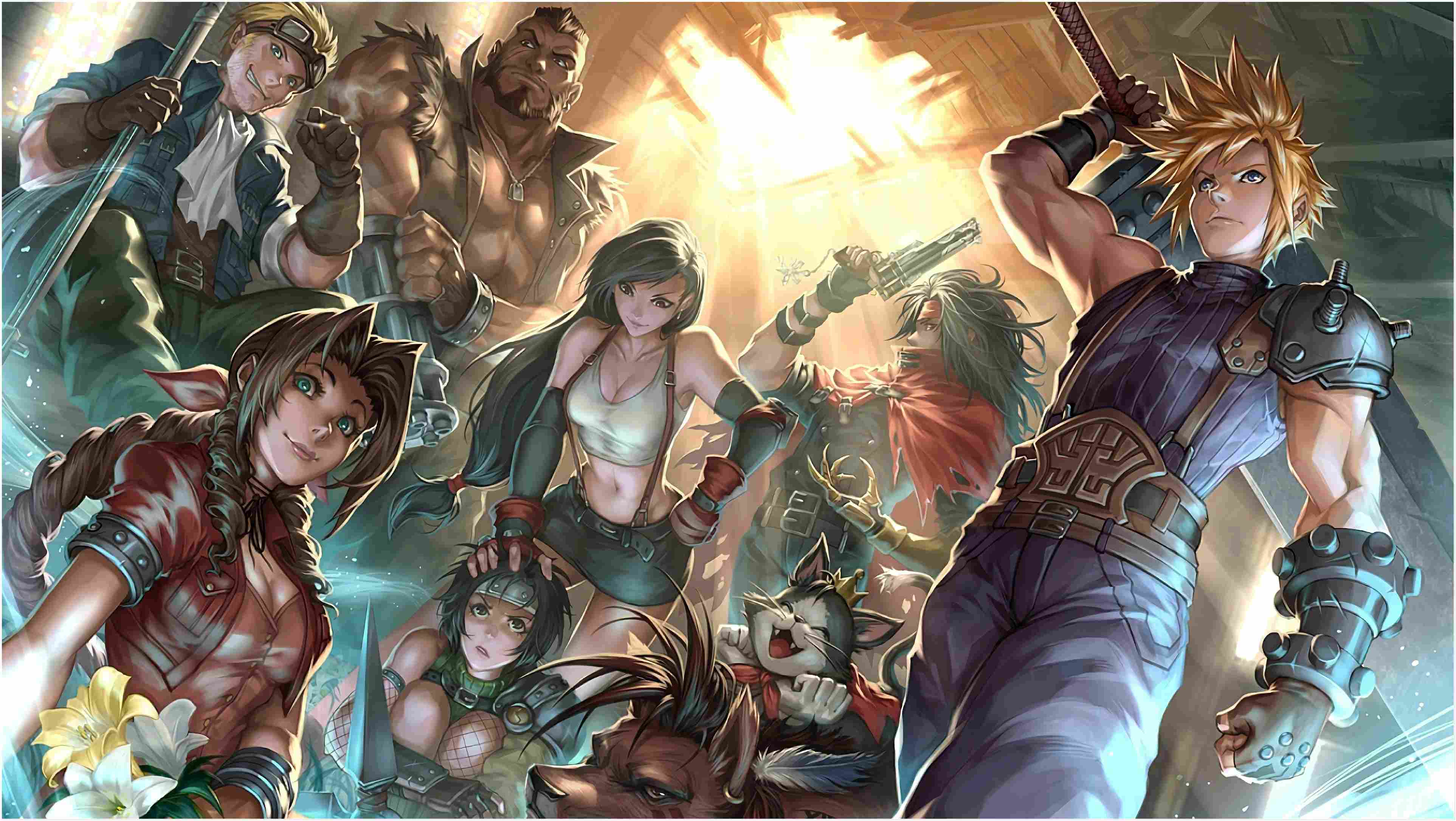 ff7 wallpaper,cg artwork,strategy video game,games,pc game,illustration