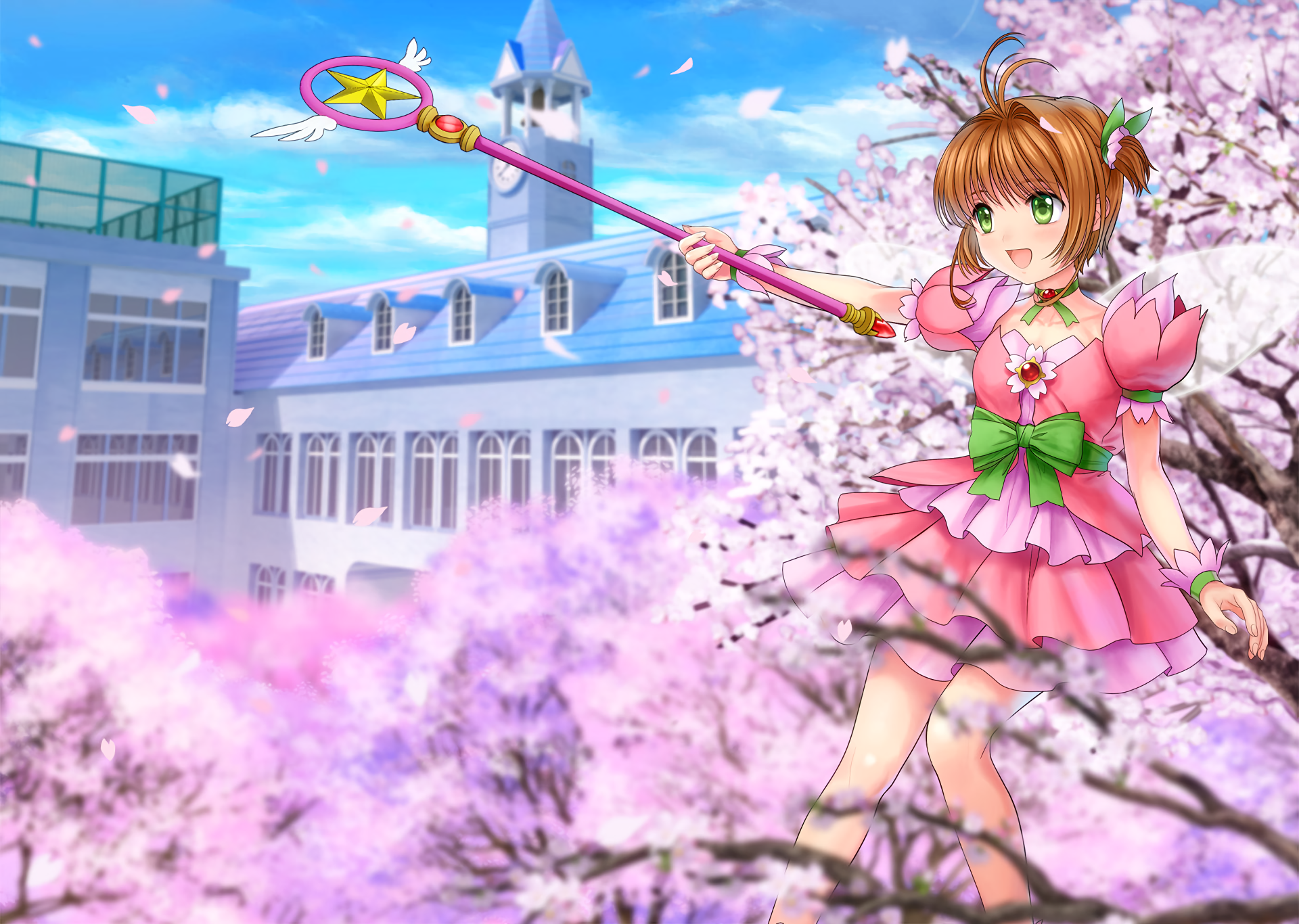 fond d'écran cardcaptor sakura,anime,dessin animé,oeuvre de cg,personnage fictif,illustration