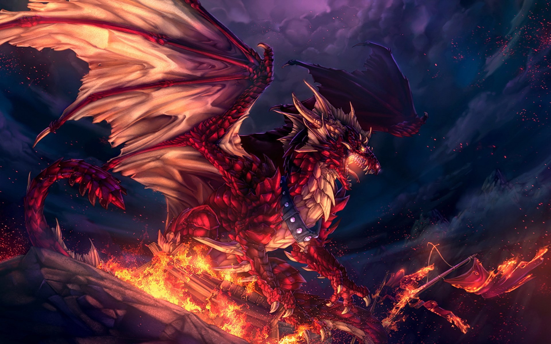 black dragon wallpaper,dragon,geological phenomenon,cg artwork,demon,fictional character