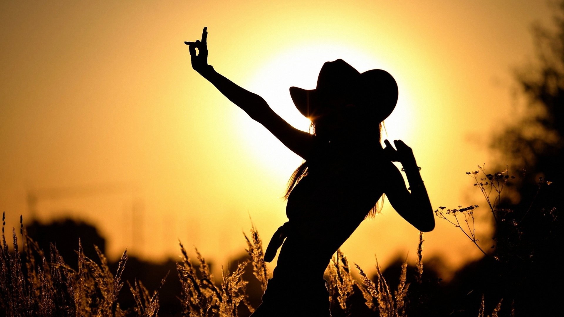 cowgirl wallpaper,people in nature,backlighting,silhouette,happy,sky