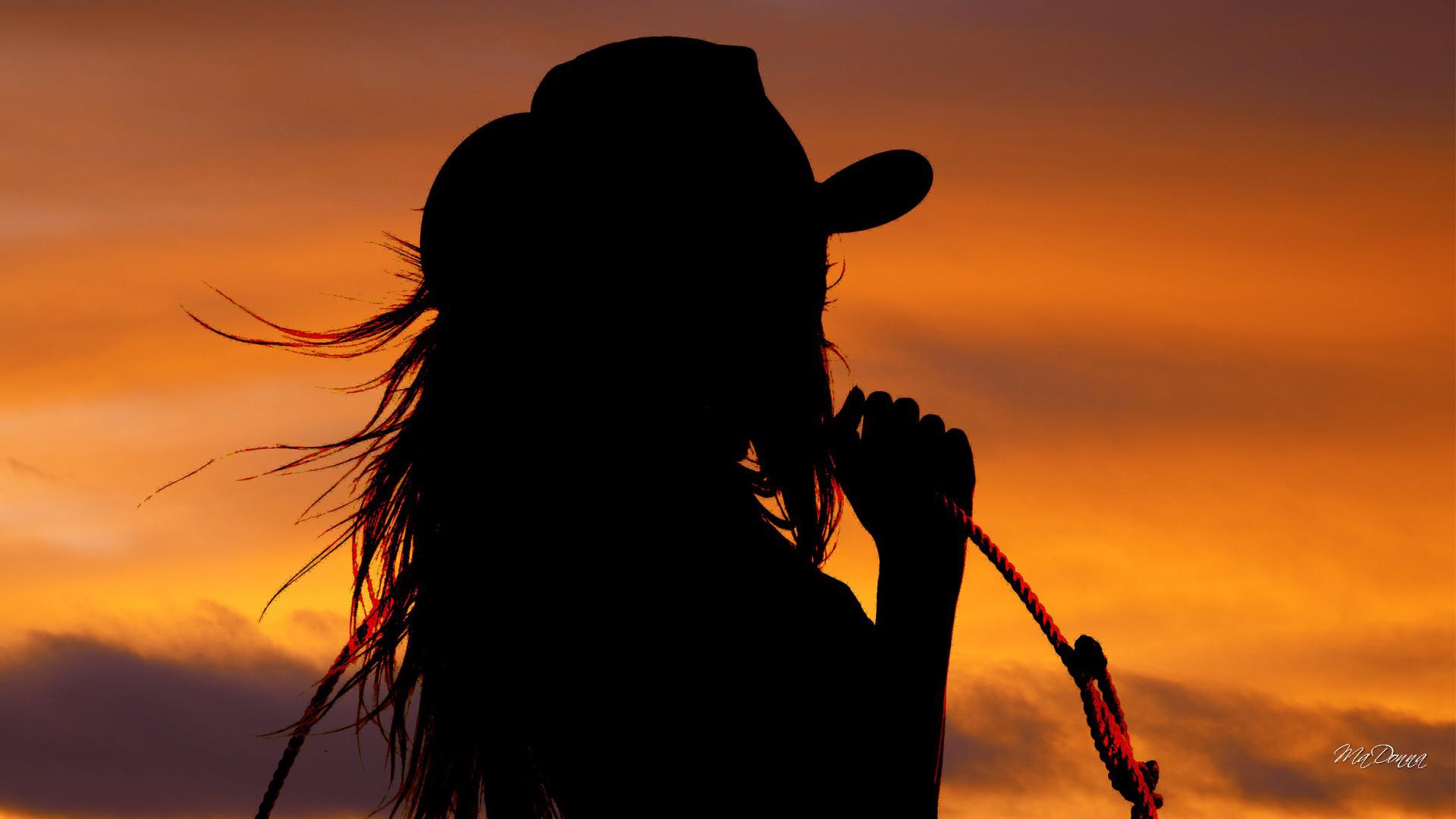 cowgirl wallpaper,silhouette,sky,backlighting,photography,sunrise
